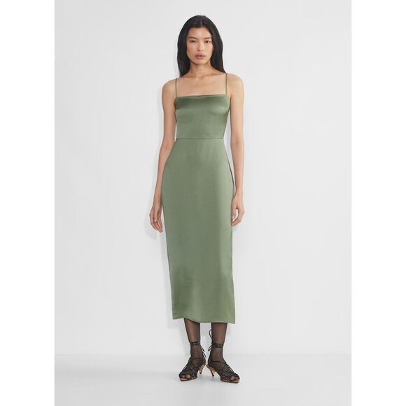 Wilfred Dresses & Skirts - 505. Wilfred aritzia Madelyn square neck Smokey sage green dress Sz 10 #120025